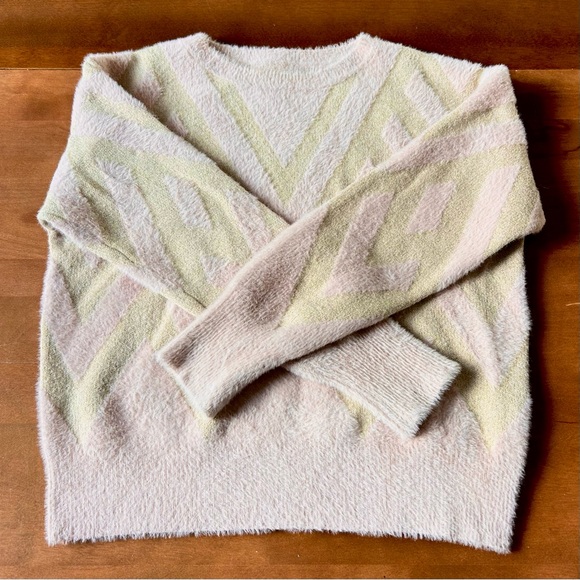 Anthropologie Fuzzy Chevron Pullover Sweater - Picture 5 of 15